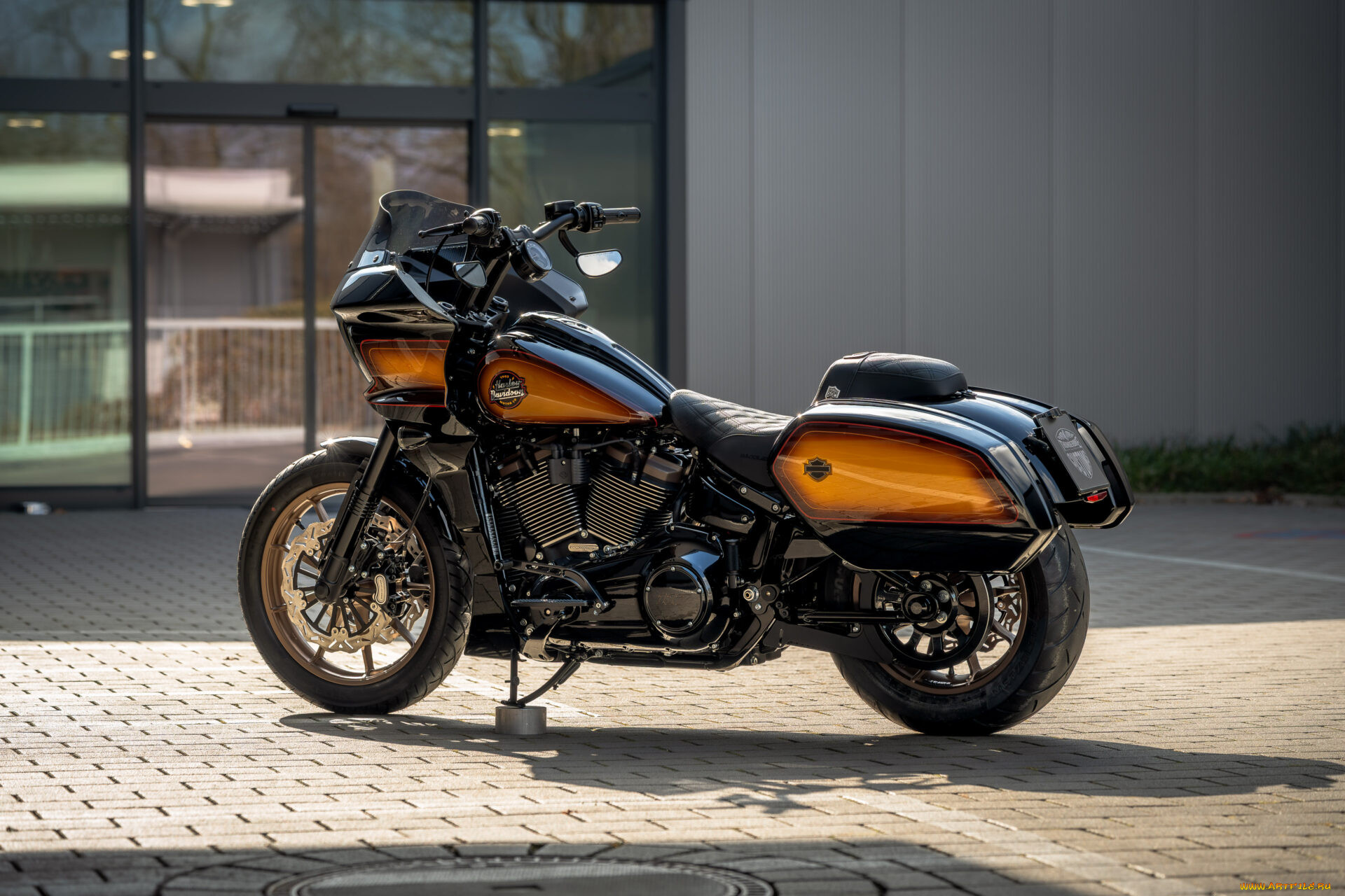 , harley-davidson, softail, low, rider, st, customized, custombike, rockstar